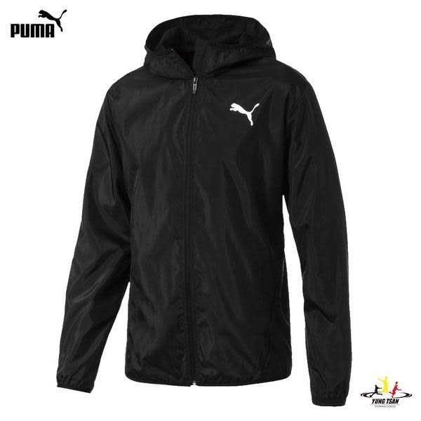 Puma 黑 男 風衣外套 長袖外套 運動 防風 健身 慢跑 休閒 雙拉鍊口袋 透氣網布 外套 85405401