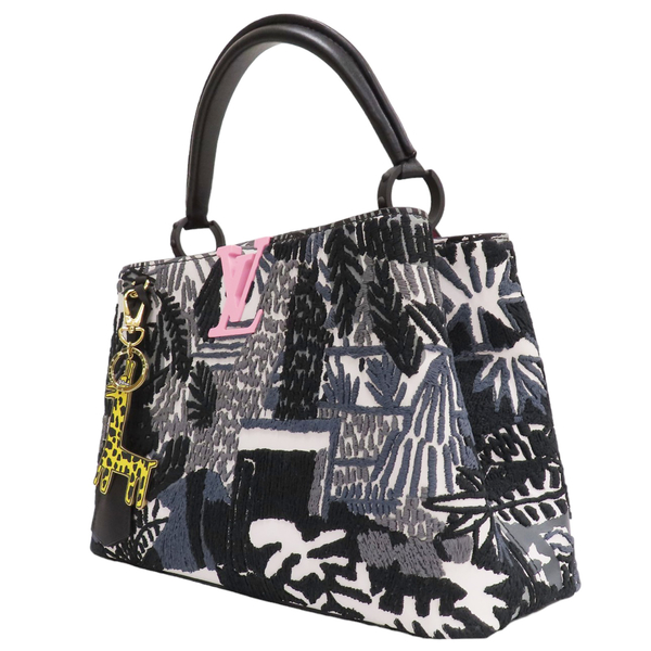 【二手名牌BRAND OFF】LOUIS VUITTON 路易威登 Arty Capucines 系列 黑灰白 刺繡 两用包 M53638 product thumbnail 3