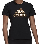 Adidas 女款 黑色 Adidas W GFX TEE SS2 短袖上衣 燙金心型圖案 HB7127【KAORACER】