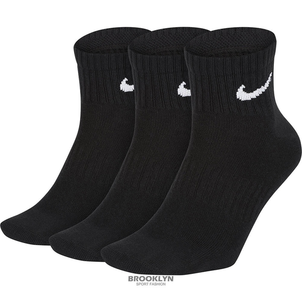 NIKE 襪子 EVERYDAY 黑襪 三雙一組 基本款 短襪 男女 SX7677-010