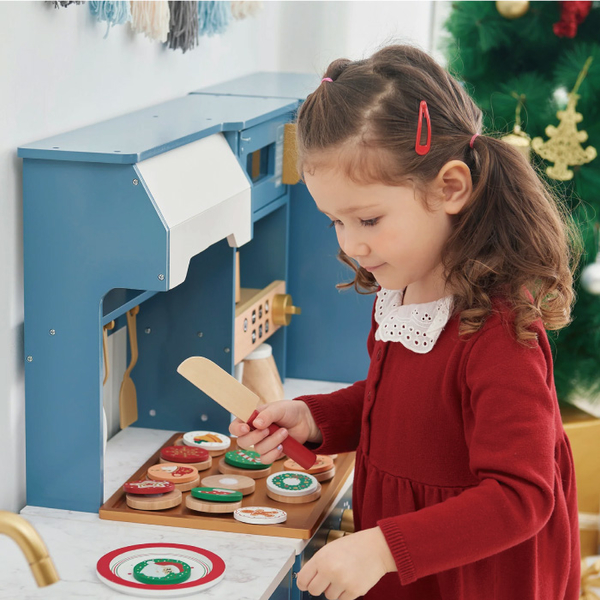 Teamson 小廚師木製切切樂聖誕餅乾遊戲組|家家酒|聖誕禮物 product thumbnail 2
