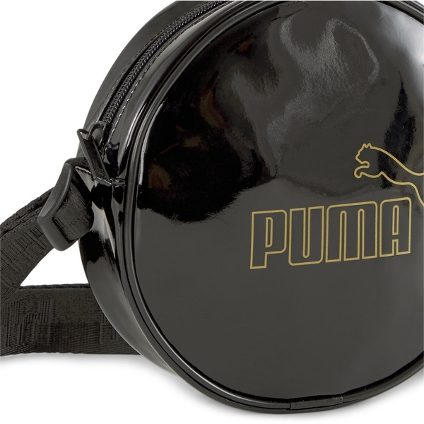 【現貨】PUMA Core Up Portable 側背包 圓包 小包 漆皮 金標 黑【運動世界】 07811501 product thumbnail 3