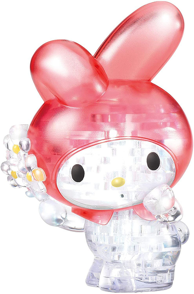 【震撼精品百貨】My Melody 美樂蒂~日本SANRIO三麗鷗 美樂蒂3D立體水晶拼圖38pcs(紅拿花款)*07641