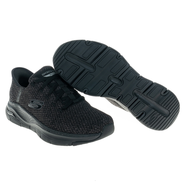 Skechers Arch Fit-New Verse Slip-Ins 休閒鞋 男 黑 易穿脫 健走鞋 232454BBK product thumbnail 6