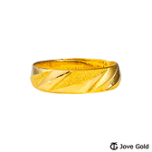 Jove Gold漾金飾 厚厚的想念黃金男戒指