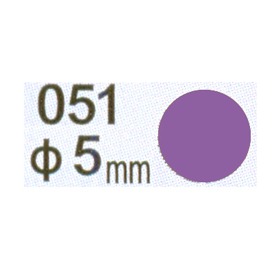 Herwood 鶴屋牌 φ5mm 紫 NO.051V 圓形標籤/圓點標籤