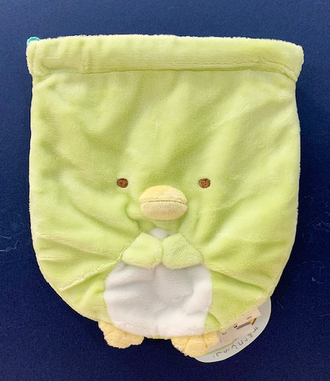 【震撼精品百貨】角落生物 Sumikko Gurashi~SAN-X 隨身束口袋/收納袋-絨毛企鵝#61003