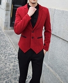 FINDSENSE品牌 韓國男 垂感 燕尾下擺 小西裝 修身西裝 西裝外套 單件