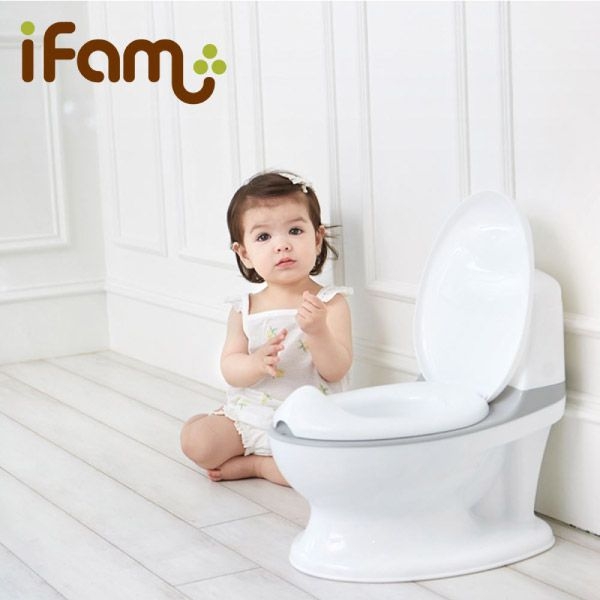 韓國 IFAM 兒童學習馬桶(灰/粉) product thumbnail 4