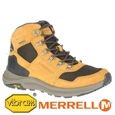 【MERRELL 美國】ONTARIO 85 MESH MID 男防水中筒健行鞋『橙黃/深咖』500161 露營.登山.戶外.機能鞋