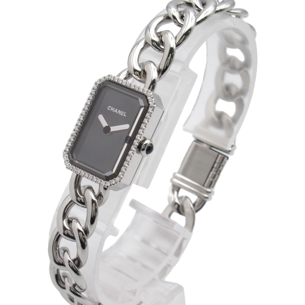 【二手名牌BRAND OFF】CHANEL 香奈兒 銀色 不鏽鋼 Premiere 鑲鑽 石英 腕錶 H3252 product thumbnail 3
