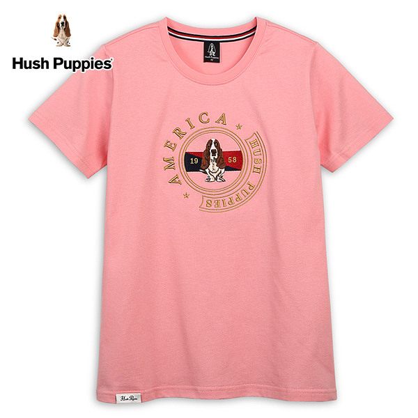 Hush Puppies T恤 女裝經典圖騰刺繡狗T恤