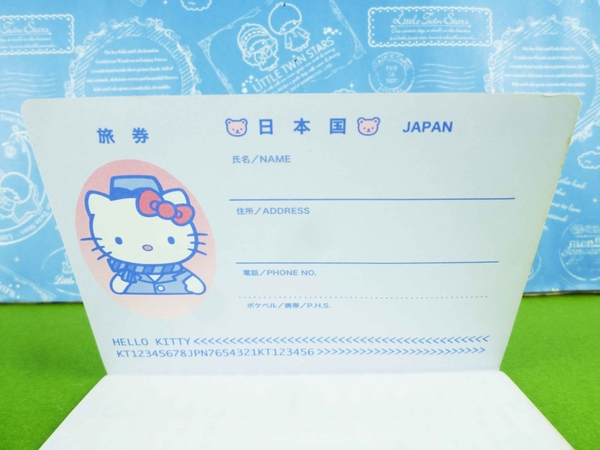 【震撼精品百貨】Hello Kitty 凱蒂貓~旅行筆記本~藍色【共1款】 product thumbnail 3