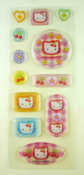 【震撼精品百貨】Hello Kitty 凱蒂貓~KITTY立體貼紙-圓小花
