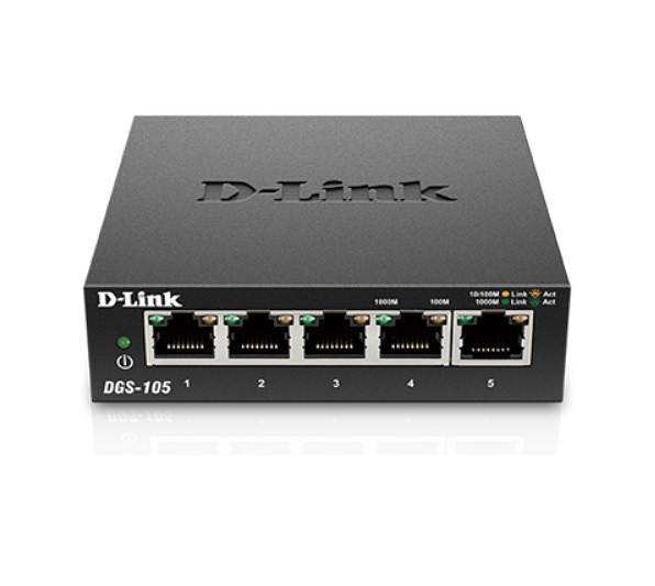 D-Link 友訊 DGS-105 5埠 Gigabit 桌上型交換器