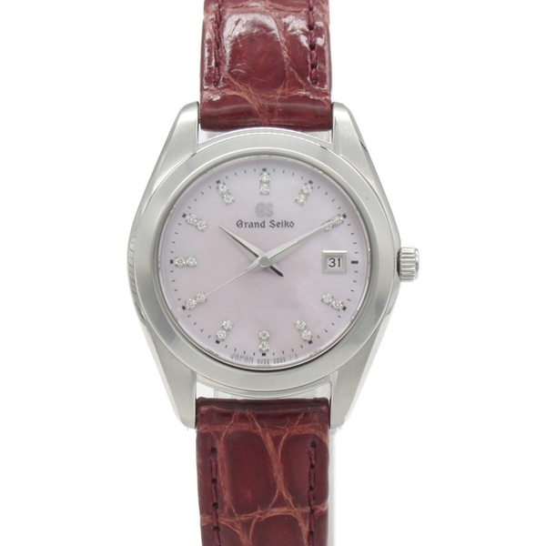 【二手名牌BRAND OFF】SEIKO 精工錶 粉色 不鏽鋼 皮革 石英 腕錶