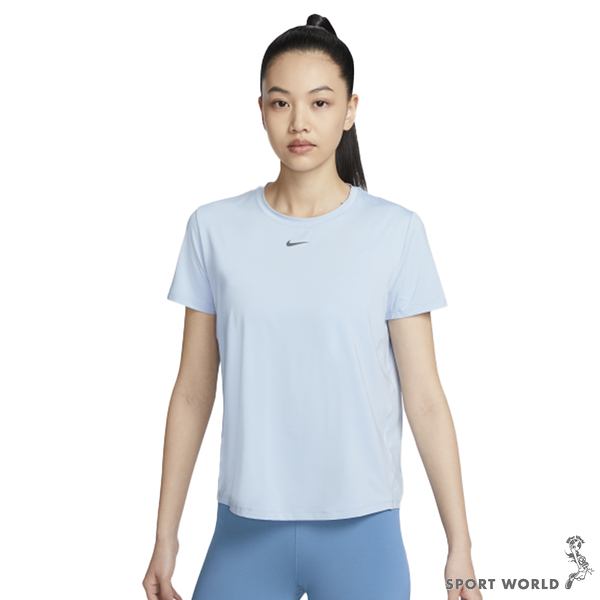 Nike 短袖上衣 女裝 排汗 藍【運動世界】FN2799-440