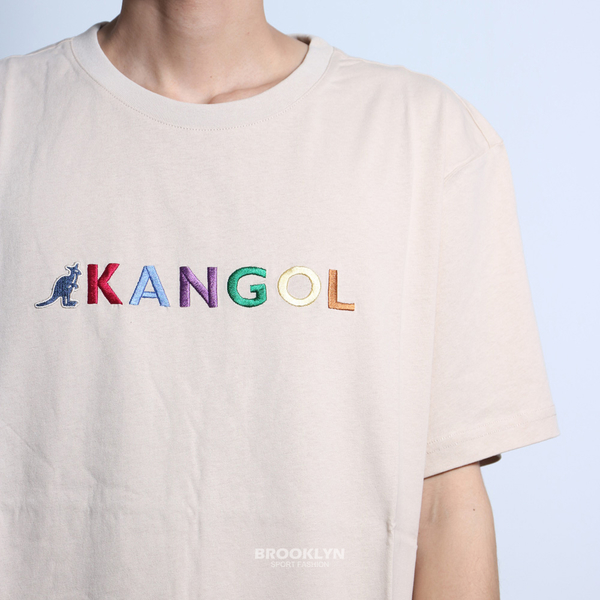 KANGOL 短袖 短T 卡其 彩色刺繡 彩虹字 袋鼠 棉 男 (布魯克林) 6021101231 product thumbnail 5