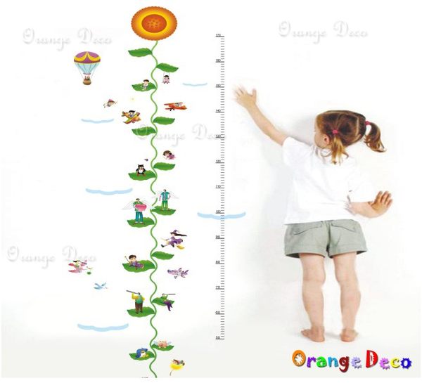 壁貼【橘果設計】身高尺 DIY組合壁貼/牆貼/壁紙/客廳臥室浴室幼稚園室內設計裝潢