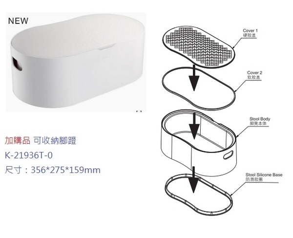 【麗室衛浴】 美國KOHLER FAMILY CARE 80CM盆櫃組 K-31501T-L-PD1/K-31501T-R-PD1 product thumbnail 9