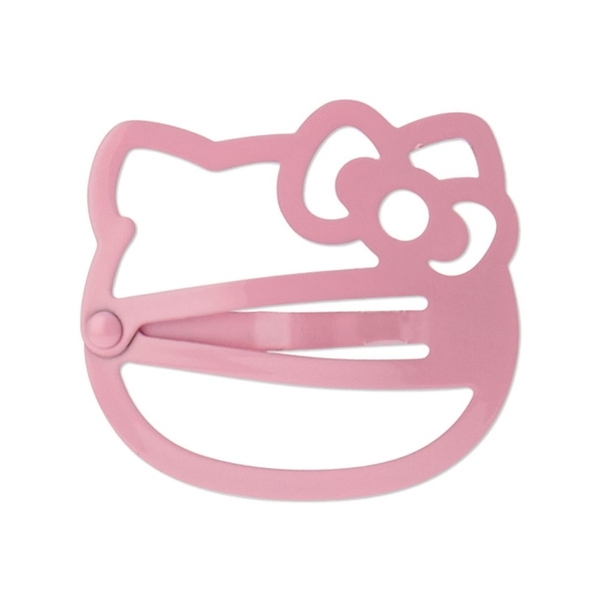 小禮堂 Hello Kitty 造型鐵髮夾4入組 (鏤空大臉) 4550337-869970 product thumbnail 2