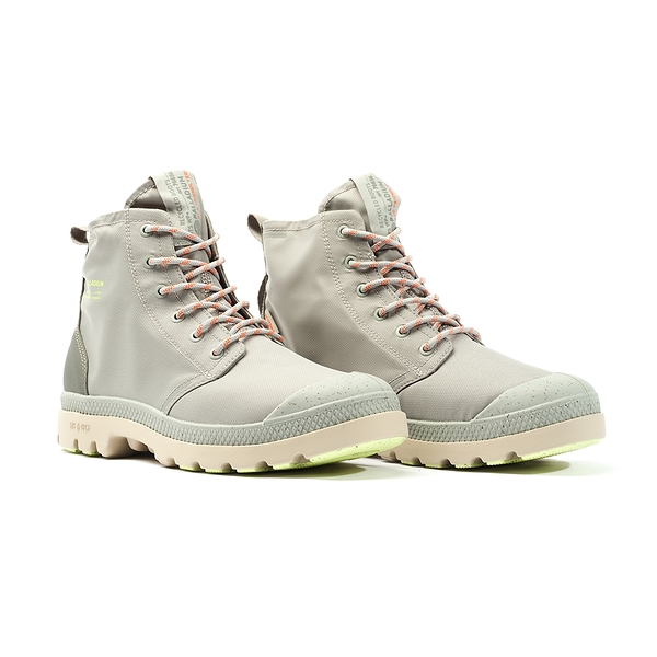 PALLADIUM PAMPA LITE RCYCL WP 再生纖維 輕量 防水靴 中性款 淺灰 76656093