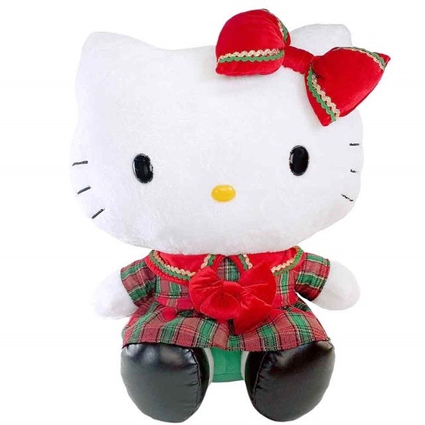 【震撼精品百貨】Hello Kitty 凱蒂貓~日本SANRIO三麗鷗 KITTY32吋絨毛玩偶娃娃(蘇格蘭紋款)*14505