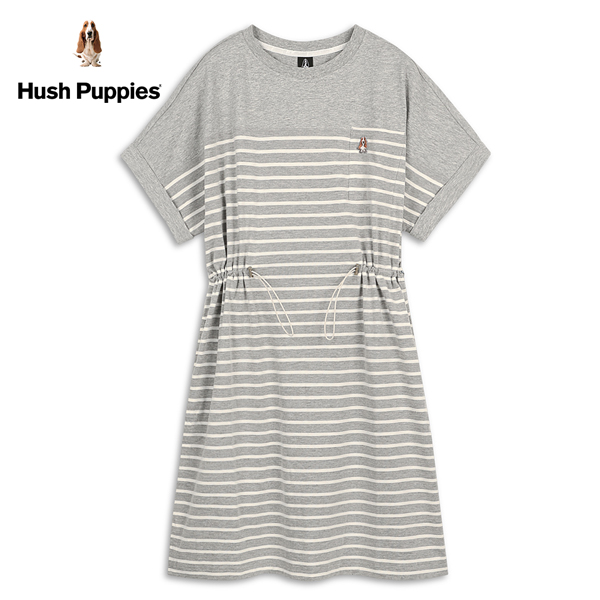 Hush Puppies 洋裝 女裝條紋拼接腰抽繩洋裝 product thumbnail 2