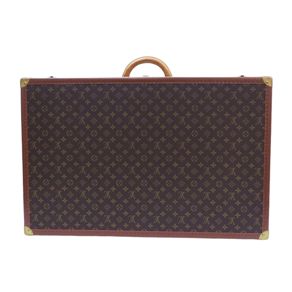 【二手名牌BRAND OFF】LOUIS VUITTON LV 路易威登 棕色 原花 PVC塗層帆布 Alzer 80 行李箱 M21222