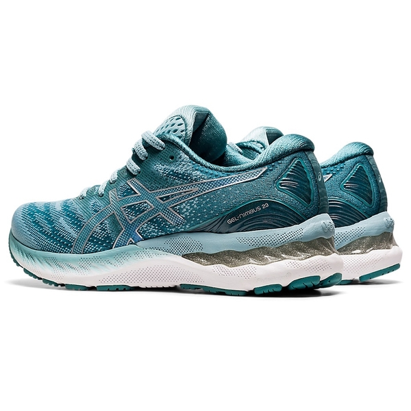 ASICS GEL-NIMBUS 23 女鞋 慢跑 訓練 避震 緩衝 回彈 輕量 藍綠【運動世界】 1012A885-400 product thumbnail 4