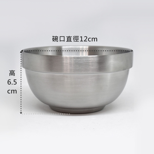 Linox 廚之坊 316不鏽鋼 12cm／350cc 隔熱碗 台灣製造 可堆疊 product thumbnail 2