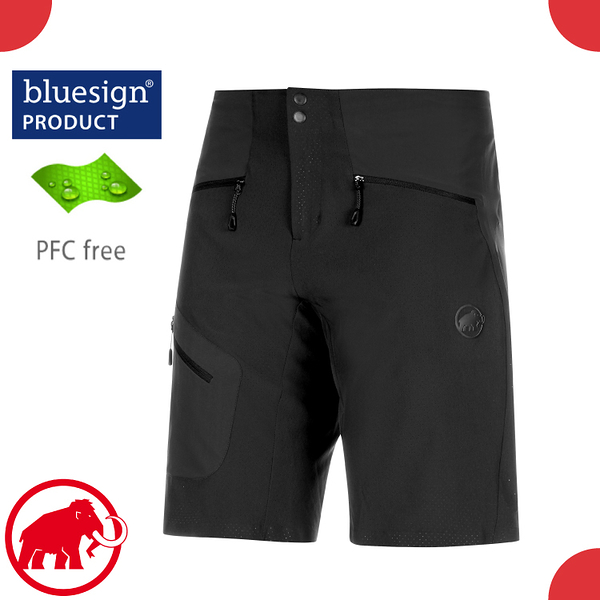 【MAMMUT 男 Sertig Shorts 透氣快乾短褲《黑》】1023-00190/運動褲/機能褲/防潑水/跑步/登山