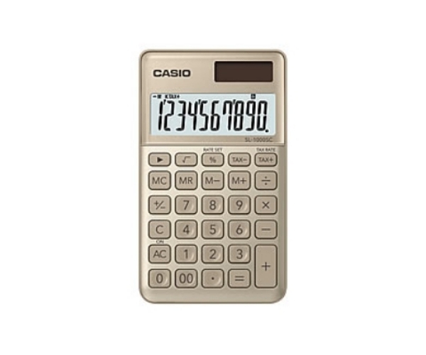 CASIO 卡西歐 時尚棉花糖 攜帶型計算機(SL-1000SC-GD)