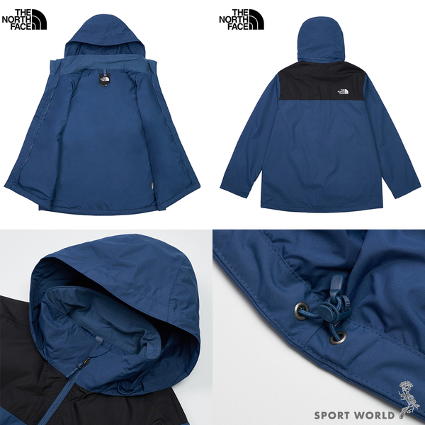 The North Face 北面 男裝 連帽外套 防風 防水 藍/卡其【運動世界】NF0A88FRMPF/NF0A88FRQV2 product thumbnail 3