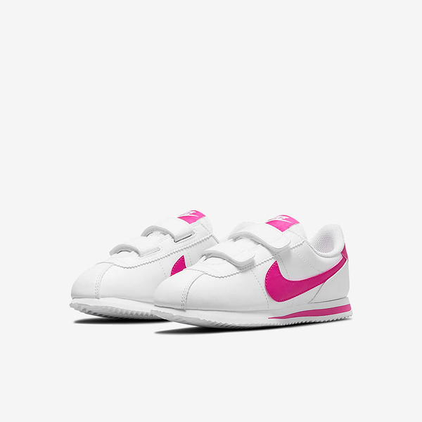 NIKE CORTEZ BASIC SL PSV 阿甘鞋 白桃紅 中童 小朋友 魔鬼氈 904767-109