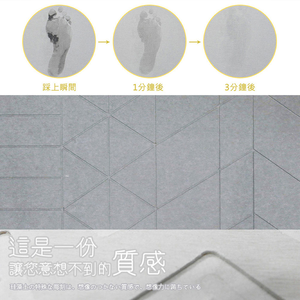 素面 日系雕刻 珪藻土地墊 踏墊 吸水墊 (60x40x1cm) product thumbnail 7
