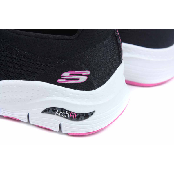 SKECHERS ArchFit 運動鞋 懶人鞋 女鞋 黑色 149717BKHP no460 product thumbnail 3