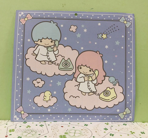 【震撼精品百貨】Little Twin Stars KiKi&LaLa 雙子星小天使~Sanrio 卡片-藍電話#31876