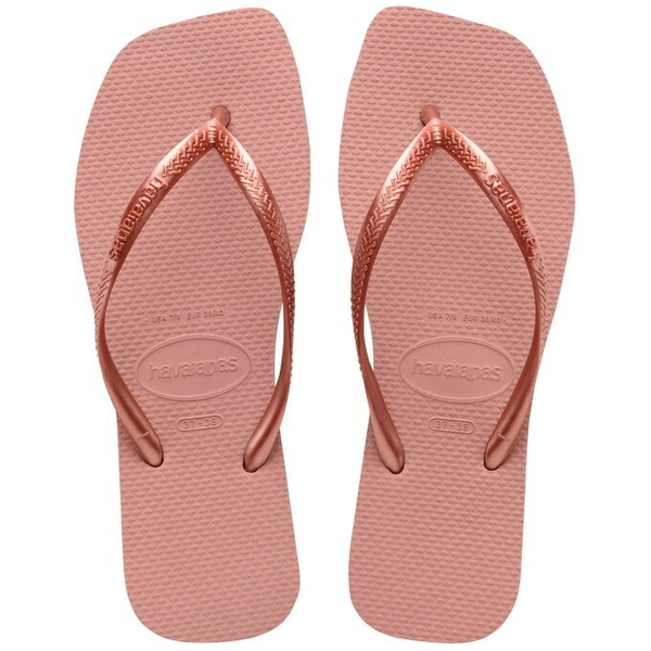 havaianas 哈瓦士 巴西人字拖 女款 Slim square 方頭粉 涼鞋 拖鞋 夾腳拖 海灘鞋【南風百貨】