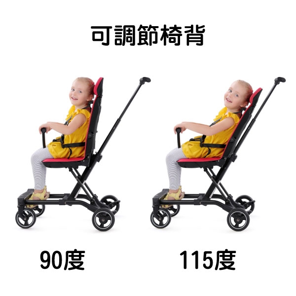 英國 JOLLY 輕便型摺疊手推車-尊爵版(黑)含遮陽棚 product thumbnail 2