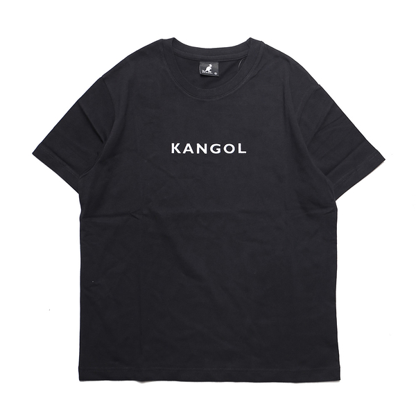 KANGOL 短袖 短T 黑 刺繡 白大LOGO 上衣 中性 6125602720