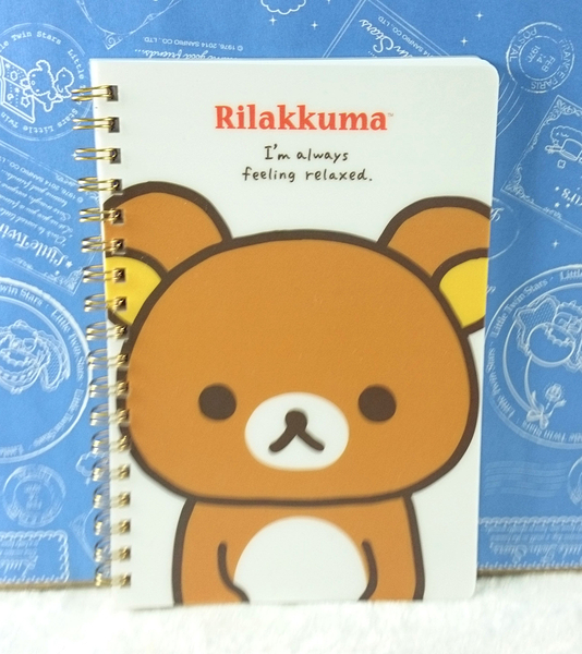 【震撼精品百貨】Rilakkuma San-X 拉拉熊懶懶熊~筆記本_A5頭_白底