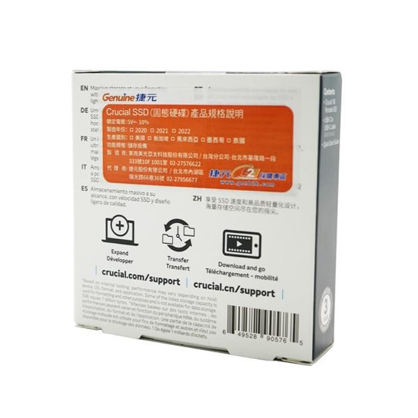 Micron 美光 Crucial X6 500GB Typc C 外接式 SSD 固態硬碟 行動硬碟 product thumbnail 2