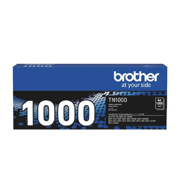 Brother TN-1000 原廠碳粉匣 適用 HL-1110 1210 DCP-1510 1610W MFC-1815 1910W product thumbnail 3
