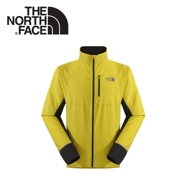 【The North Face 男 FlashDry 風衣外套《黃/瀝灰》】CCY2/戶外/登山/休閒外套