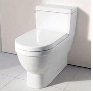 【麗室衛浴】 德國 DURAVIT STARCK3系列 212001 貼壁型單體馬桶 附緩降馬桶蓋 豪宅專用