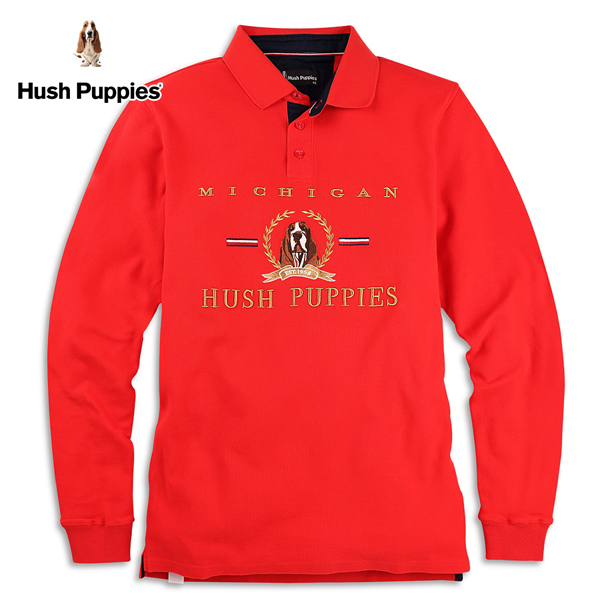 Hush Puppies POLO衫 男裝經典品牌立體刺繡長袖POLO衫 product thumbnail 2