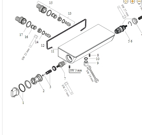 【麗室衛浴】德國 hansgrohe 龍頭軸心 94149 零件