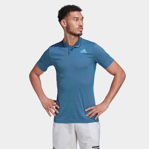 【現貨】Adidas TENNIS FREELIFT 男裝 短袖 POLO衫 休閒 網球 散熱 藍【運動世界】HB9137 product thumbnail 3