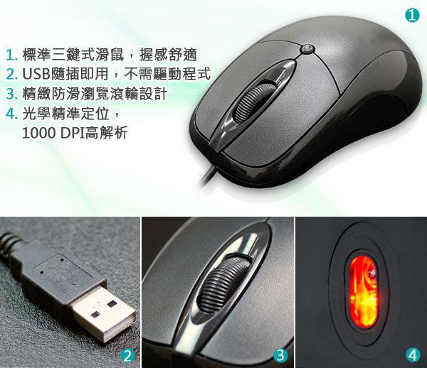 【299元】超值優惠價 泰山oeoeo.net 有線USB介面 標準型鍵盤滑鼠組 鍵鼠組 防潑水設計 洋宏資訊 product thumbnail 2